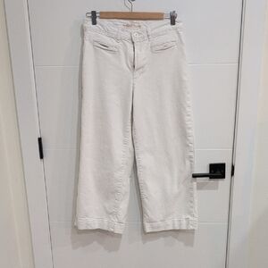 Levi’s White Rib Cage Wide Leg Cropped Jeans | Cotton Stretch | Sz 28